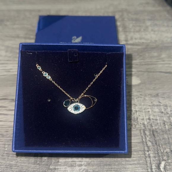Authentic Swarovski Symbolic Evil Eye Crystal Necklace Jewelry Collection - Picture 1 of 4